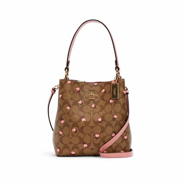 精選★COACH 心型印花水桶包女士單肩包斜挎包 C3238 (現貨一顆) ~【母親節禮物★菲尼斯 國際精品3折起 春夏新品 換季下殺】