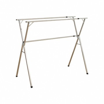 【好氣氛家居】新版2.4米X型三桿伸縮不銹鋼加厚曬衣架/落地衣架(曬衣桿曬棉被架晾衣架)2.4米