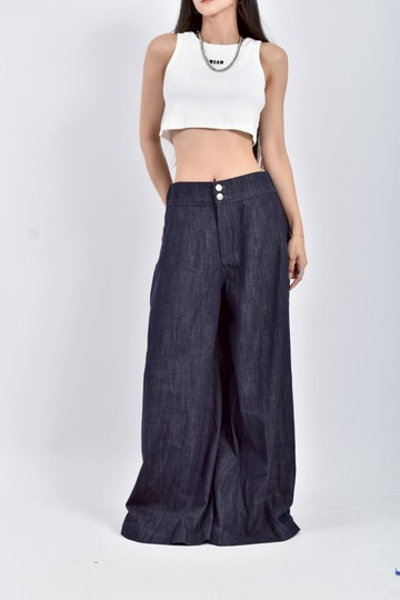 (S) msgm質感修身短版棉質背心白色上衣