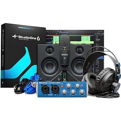 PreSonus AudioBox Studio Ultimate Bundle Complete Recording Kit with Studio Monitors and Studio One Artist and Ableton Live Lite DAW Recording Softwar