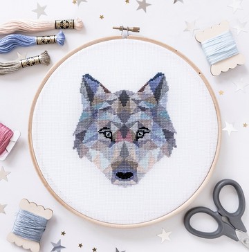 Wolf Cross Stitch PDF Pattern 十字繡