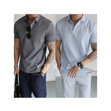 (免運)【旅行家系列】5A抗菌涼感速干V領Polo衫海鷗領短袖休閑商務春夏