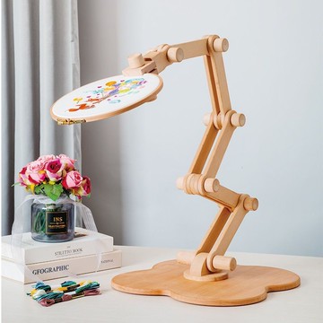 【台灣公司 可打統編】 手工刺繡專用繡架疊旋自繡可調節桌面櫸木diy刺繡工具繡繃固定架 y7151