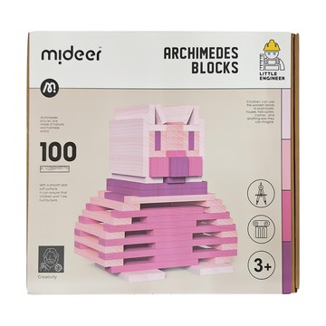 mideer 阿基米德積木 100片 1組  粉色