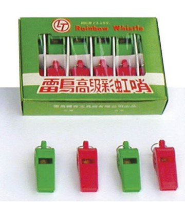 雷鳥 彩虹膠哨A(顏色隨機出貨)-12個入 / 盒 LT-108