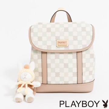 PLAYBOY - 後背包  Wool & Whimsy系列 - 卡其色