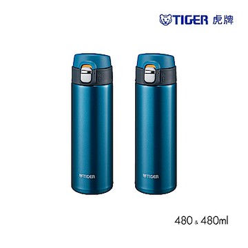 TIGER虎牌 (買1送1) 夢重力超輕量彈蓋不鏽鋼保溫杯480ml(MMJ-A481)