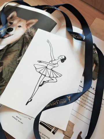 Postcard/萬用明信片/明信片/手繪/芭蕾舞女孩