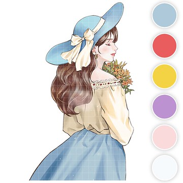 Jane (6色) 32 (honne market) 人物貼紙 狐獴貼紙