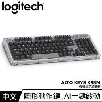 Logitech羅技 Alto Keys K98M 機械式無線鍵盤 黑色