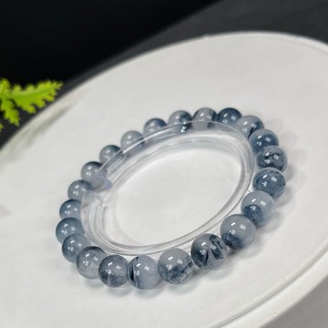 高品質藍兔毛水晶手串8.5mm巴西料聚寶盆髪絲水晶手錬女直覺洞察