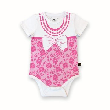 PUREST 時尚小貴婦 短袖 嬰兒 新生兒 包屁連身衣