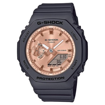 CASIO 卡西歐 G-SHOCK 八角形錶殼雙顯電子錶 GMA-S2100MD-1A  黑色