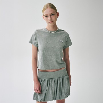 MARDI MERCREDI 修身短TEE 灰色 胸口小標 SLIM TSHIRT ESSENTIAL