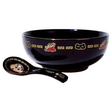 Shinchan 蠟筆小新 黑豹拉麵碗勺組  1套  蠟筆小新 多色