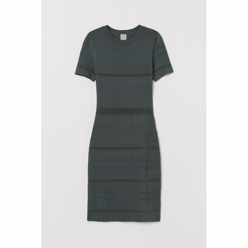 H M ファインニットワンピース グリーン 通販 Lineポイント最大1 0 Get Lineショッピング