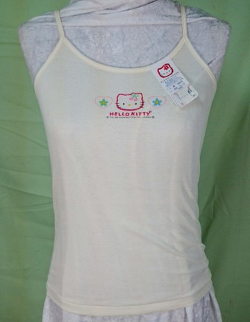 【震撼精品百貨】Hello Kitty 凱蒂貓~黃細肩背心