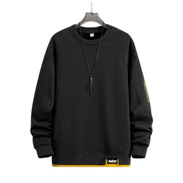 【CS22】超大尺碼假兩件休閒圓領寬鬆大學T上衣M-8XL