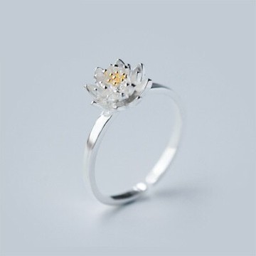 925純銀戒指開口戒-水漾花瓣璀璨亮麗七夕情人節禮物女飾品73dt271【獨家進口】【米蘭精品】