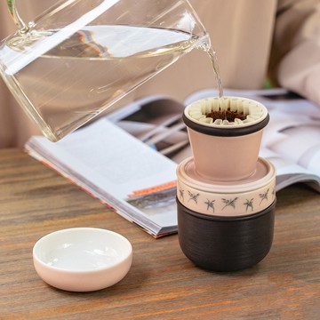 國立歷史博物館授權 | 濁手花卉紋行動咖啡組 / 2色 ※不附贈濾紙