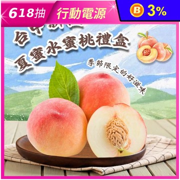 【禾鴻】台中新社夏蜜水蜜桃禮盒(3斤，6顆裝/8顆裝) 蜜桃 桃子 水果禮盒
