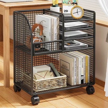 【含稅/免運】 移動書架置物架落地桌下兒童繪本收納柜家用客廳簡易雜志儲物書柜