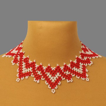 紅白色串珠領飾項鍊