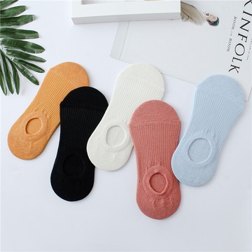女士素色隱形襪 棉質舒適休閒船襪