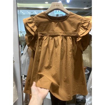 飛飛袖夏季遮肚子小眾獨特娃娃衫