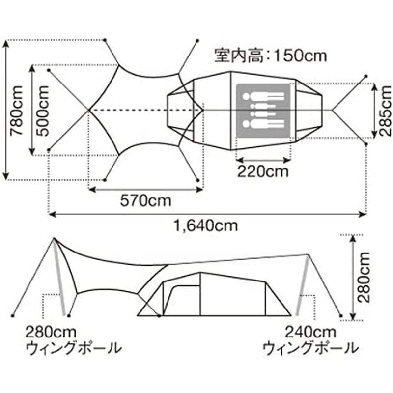 スノーピーク(snow peak) テント タープ エントリーパックTT SET-250RH