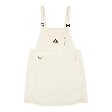 Kangol 女款 米色 休閒 工裝 袋鼠 小Logo 工裝裙 吊帶裙 6422157101