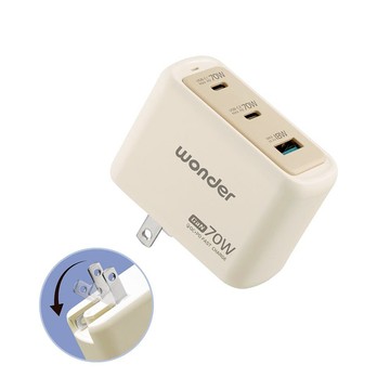 【WONDER】 70W GaN氮化鎵極速智能充電器 WA-A13TS3