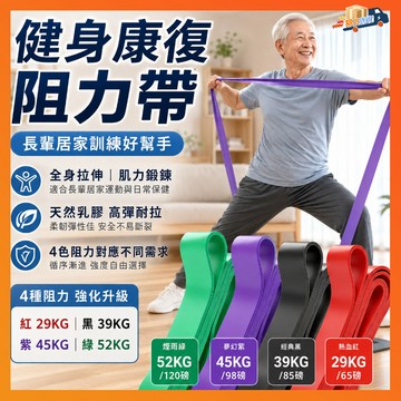 隔日達 健身康復阻力帶 中老年腰腿鍛鍊 輔助拉力帶 高彈力帶 伸展帶 瑜珈腰腿專用帶 增強力量練功帶 訓練腿部數字拉力繩