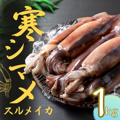 旨味たっぷり スルメイカ 丸ごと5本 1kg 1.25kg 寒シマメ 個包装