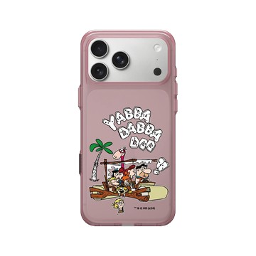 iPhone 17 Pro Max Clear (相機按鈕) 晶醺玫 - 摩登原始人 The Flintstones - 摩登原始人一家