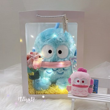 正版授權 人魚漢頓有錢花禮物袋 500元鈔額 Sanrio 漢頓娃娃 鈔票花 發光禮物袋 畢業禮物 生日禮物 情人節