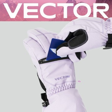 【官方正品】vector玩可拓成人滑雪手套 可觸屏 男女同款 加厚防水防風滑雪手套 保暖戶外 旅遊騎行五指雙板男