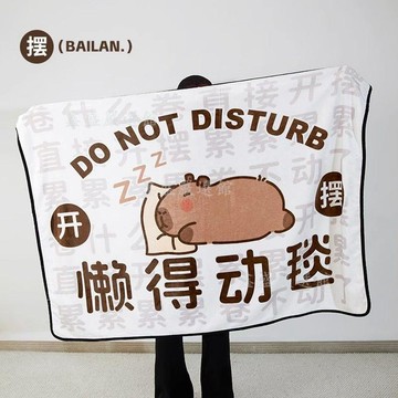 【臺灣-出貨】卡皮巴拉辦公室學生午睡毯毛毯夏季空調沙發午休披肩薄毯子蓋毯03Sw