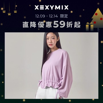 XEXYMIX Balloon抽繩蝴蝶結大學T XFK3TL1108 共5色 運動長袖 蓬鬆立體感 泡泡袖 TL1108