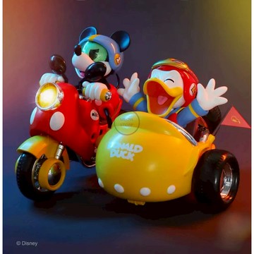 【TW現貨】米奇和朋友們-速度小隊 復古機車 52TOYS  公仔 米奇 唐老鴨 迪士尼 正版授權 全新 密封 擺件
