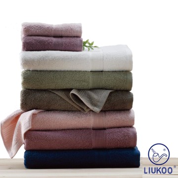 【LIUKOO 煙斗牌】純棉32支紗粉系歐風大浴巾LK911