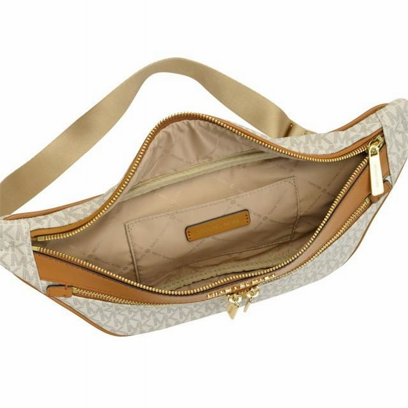 新品 未使用 マイケルコース ベージュ ボディバッグ ウエストポーチ S/M マイケルコース バッグ MICHAEL KORS ウエストバッグ ウエスト