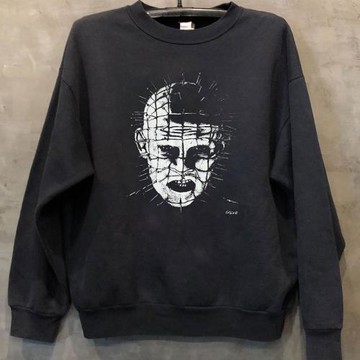 Hellraiser猛鬼追魂針頭ins周邊印花vintage美潮高街男女長袖衛衣