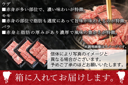 ＜宮崎牛 焼肉 3種セット（ウデ・モモ・バラ）合計1.2kg＞2024年2月以降に順次出荷