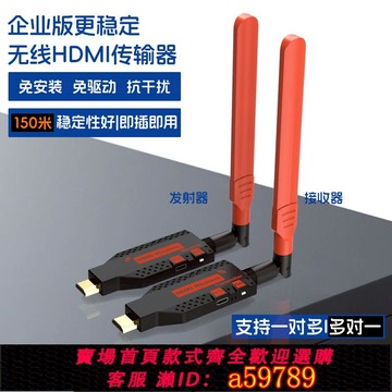 【台灣公司 可打統編】筆記本電腦HDMI無線延長器高清線視頻傳輸4K傳輸器一發多收投屏器