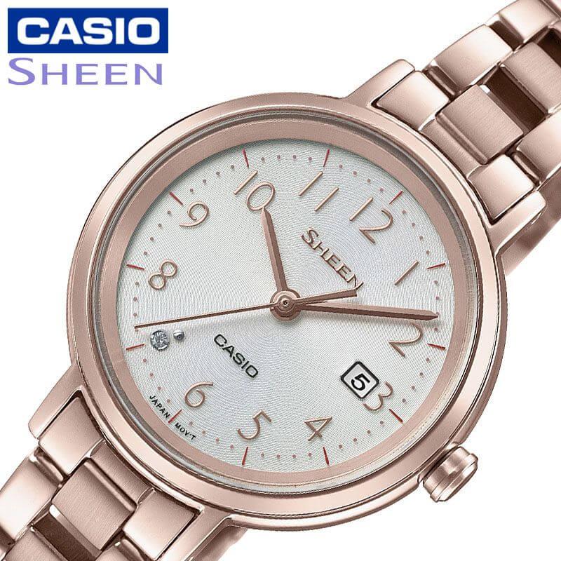 カシオ 腕時計 CASIO 時計 シーン SHEEN 女性 レディース ソーラークォーツ SHS-D100CG-7AJF かわいい 華奢 小ぶり  小さめ 人気 おすすめ ブランド | LINEショッピング