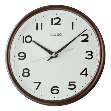 SEIKO 精工 全面夜光 滑動式秒針靜音兩用鐘 時鐘-棕框 QXA836B