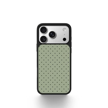 簡約綠底黑色波點 適用于蘋果手機殼18promax iPhone17 16新款原創15 14 13 12 11
