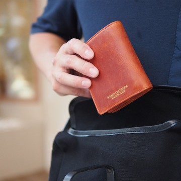 義大利復古植鞣牛革多夾層短/中夾Made by Baggy Port