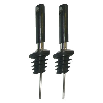 bargogo 巴果果 不鏽鋼倒酒器 + 長條瓶蓋  2組  銀色 + 黑色